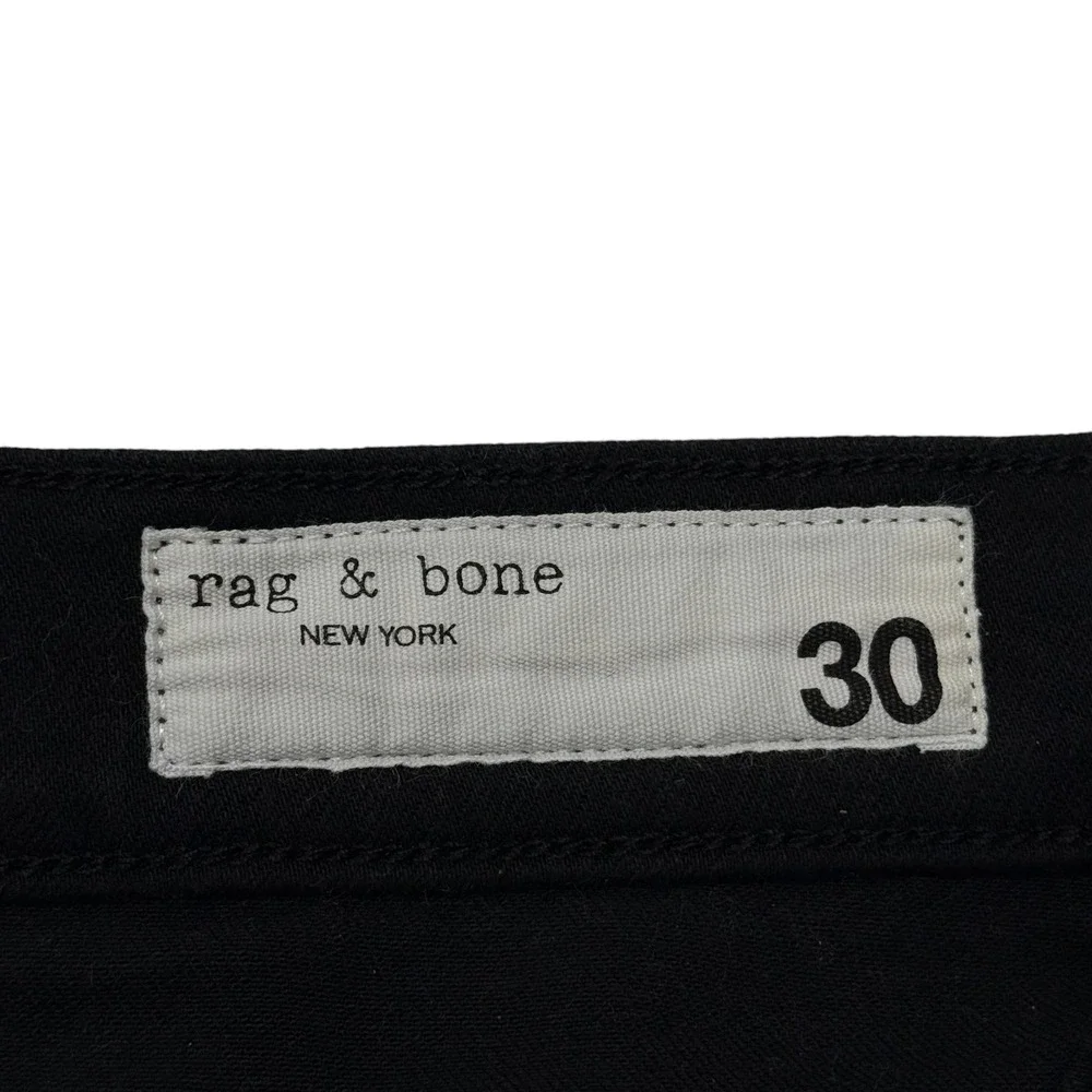 Rag & Bone Sofie High-Rise Ankle Ultra Wide‎ Leg Jeans Black Womens 30 x 29